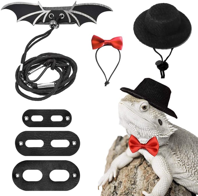 Dailygoody - Bearded Dragon Harnas en Riem - Verstelbare Hagedis Riem