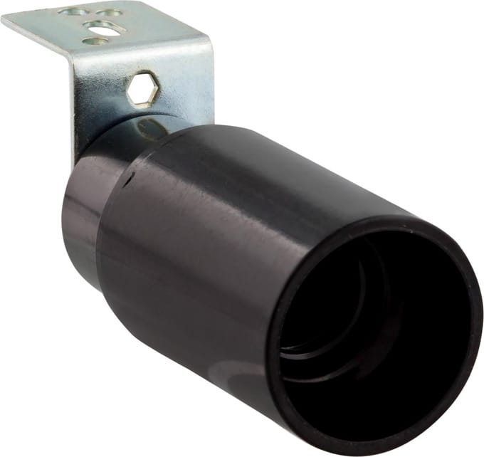Fitting E14 met haakse beugel maximaal 40W zwart