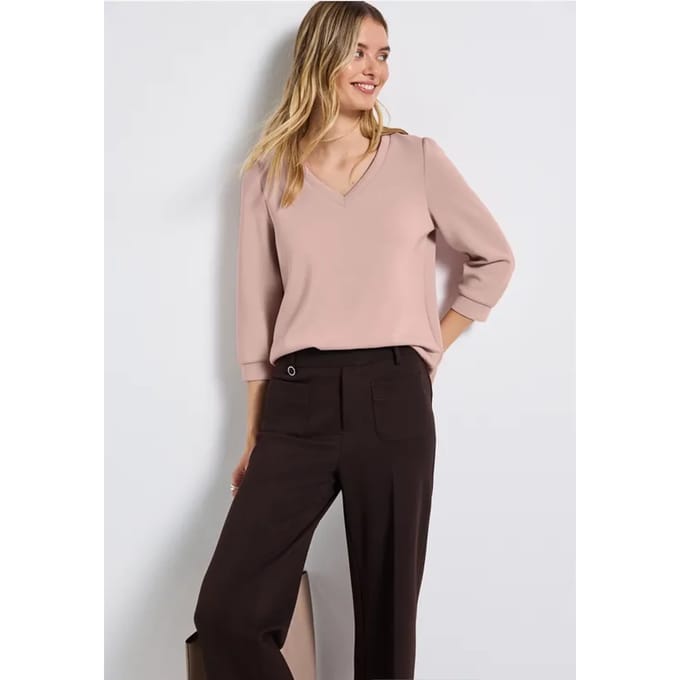 Silk-Look Shirt met rimpels