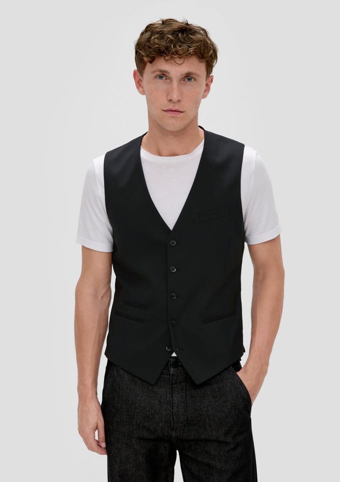 s.Oliver - male - Gilet van stretchviscose