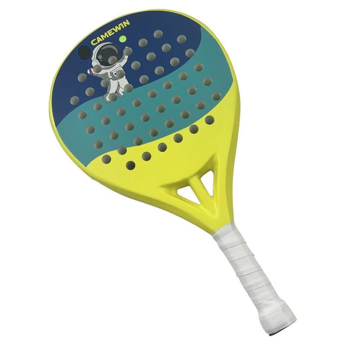 Nieuwe kinderplaattennisrackets Cage Beach Carbon Fiber Racket geel