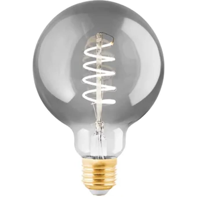 Eglo Ledfilamentlamp Globe Spiral - Smoke - D9,5cm - Dimbaar - Warm Wit - E27 - 4w