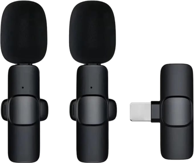 KimDo - Draadloze telefoon microfoon - voor Iphone - Voor Apple - Vlog microfoon - Bluetooth Microfoon - Draadloze Microfoonset - Dasspeld Microfoon - Lightning