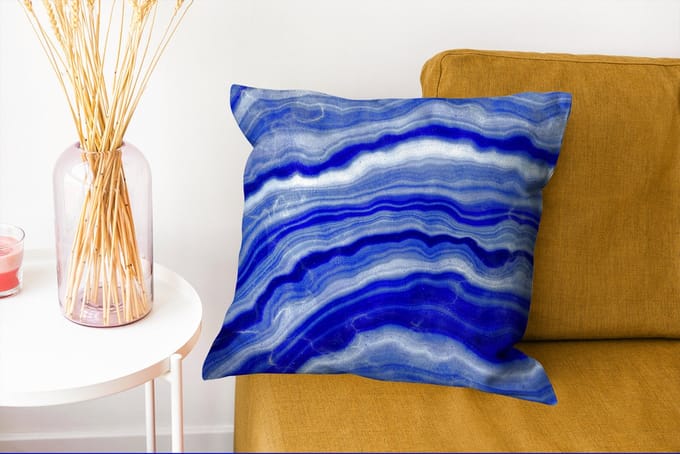 Sierkussens - Kussentjes Woonkamer - 45x45 cm - Agaat steen - Blauw