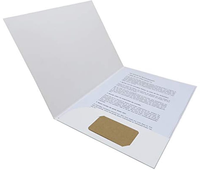 A4 Document Folder 320 g/m² Kraft Paper - Pack of 10 for School, University, Project, Office