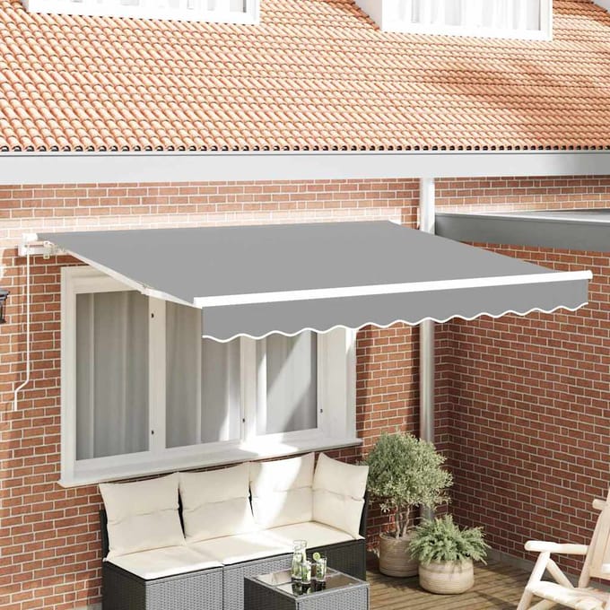 vidaXL - Zonnescherm - Frame - Wit - 3 - x - 2 - m - Metaal