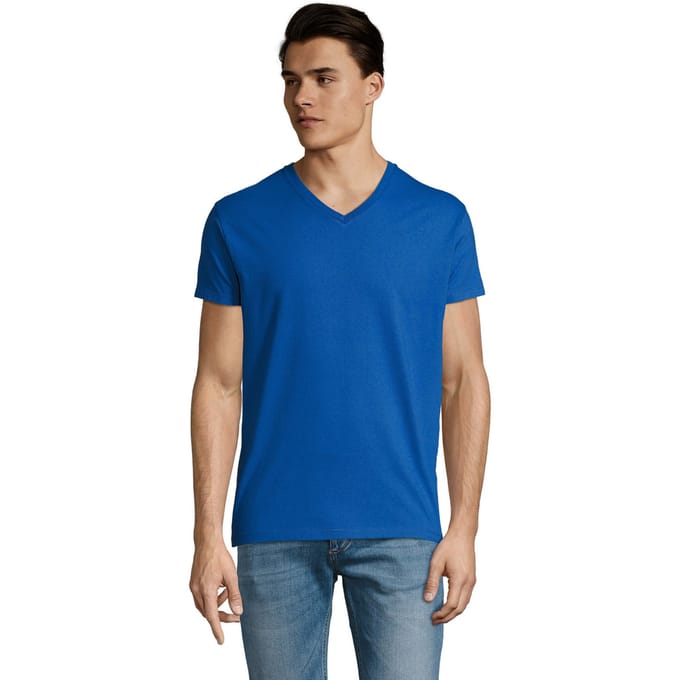 SOLS Heren Imperial V Hals T-shirt (Koningsblauw)