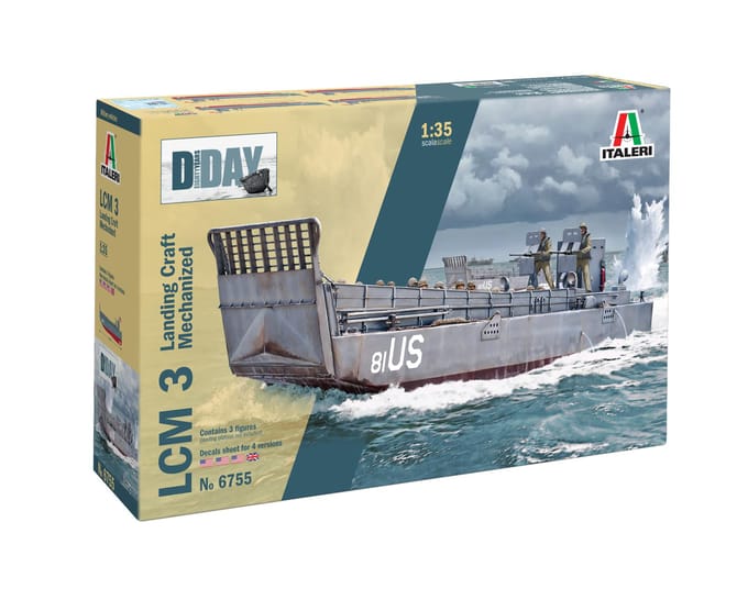 Italeri Modelbouwpakket Militaire voertuigen - 6755 Landing Craft Mechanized LCM 3 - D-DAY Eighty Years Plastic - 1:35 - Modelbouw