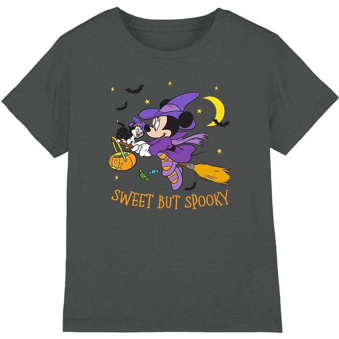 Disney Kinderen/Kinderen Spookachtig Heks Minnie Mouse T-Shirt (Houtskool)