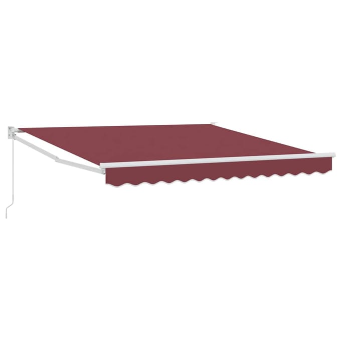 vidaXL - Luifel - handmatig - uittrekbaar - 300x250 - cm - bordeauxrood