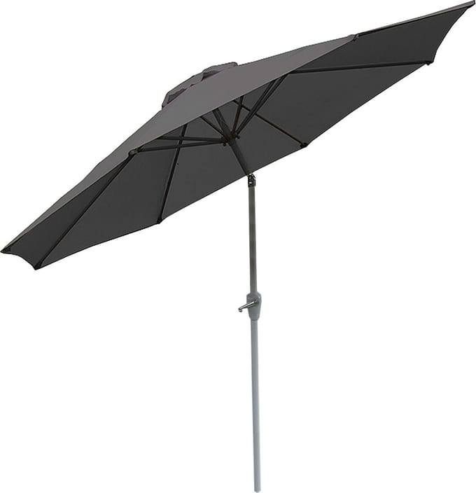 Parasol N19, tuinparasol, Ø 3m kantelbaar polyester/aluminium 5kg ~ antraciet