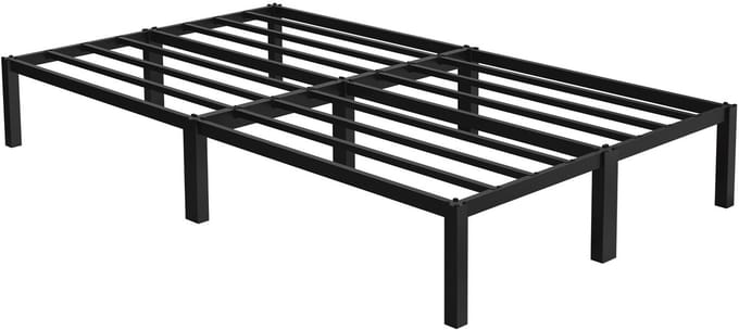 ML-Design metalen bed 120x200 cm zwart stalen frame met lattenbodem stevig en duurzaam eenpersoonsbed ideaal voor slaapkamer kinderkamer tienerkamer logeerkamer gastenbed en volwassenen bedframe