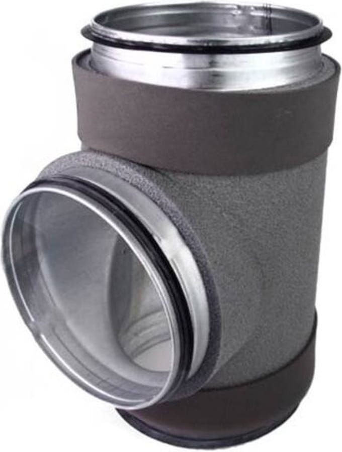 Thermoduct geÃ¯soleerd T-stuk diameter 180 mm - 125 mm (90 graden)