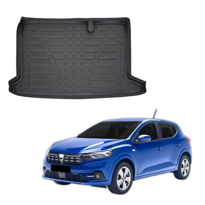 Kofferbakmat - SCOUTT - Dacia Sandero 3 - Op Maat - Antislip - 100% Waterdicht zwart