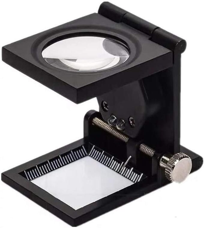 Bureauvergrootglas - Loep - Lezen - 10x en 20x Vergroting - 48x56x50 mm - Wit