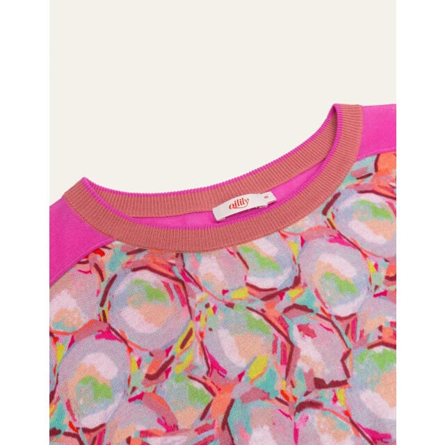 Oilily Kings Mantle Trui- maatM Fuchsia Roze