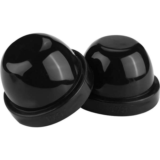 2 stuks 75 mm LED-koplamp stofdichte waterdichte rubberen behuizing afdichtingskappen black