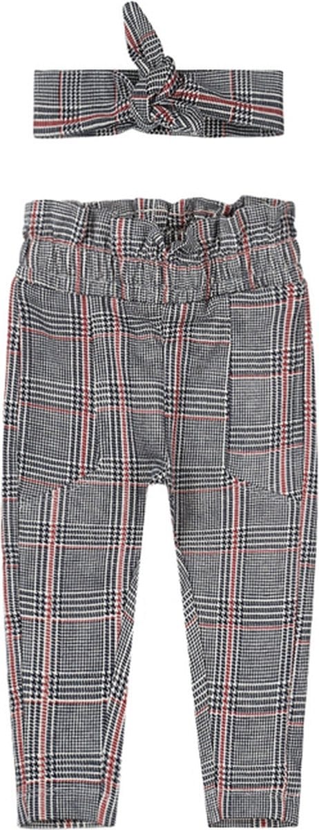 Dirkje-Meisjes Jogging broek+ haarband- Grijs - Maat 56