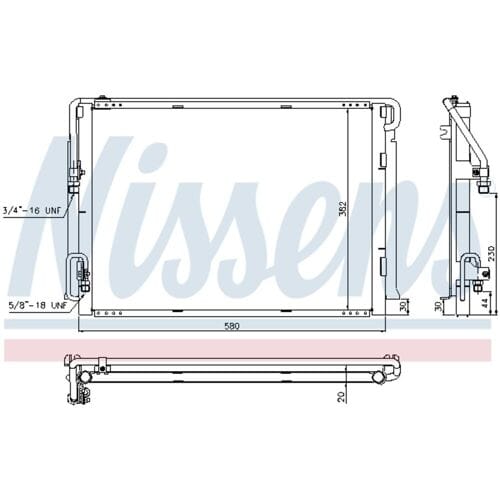 Condensator, airconditioning NISSENS 940422