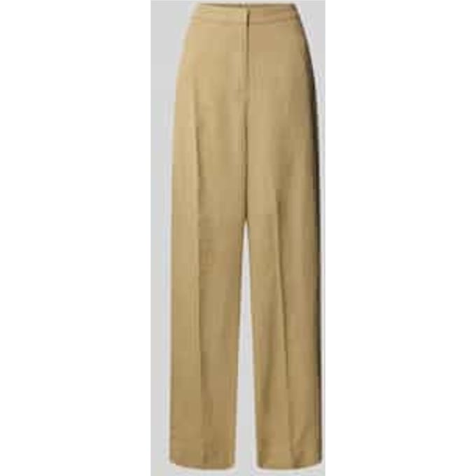 Tailored fit linnen broek van een mix van linnen en lyocell