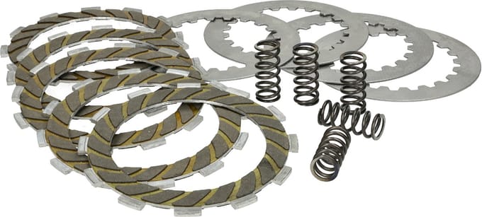 Mezoly koppelingsplaatset racing Derbi schakel 50cc 2 takt (5 plaats)