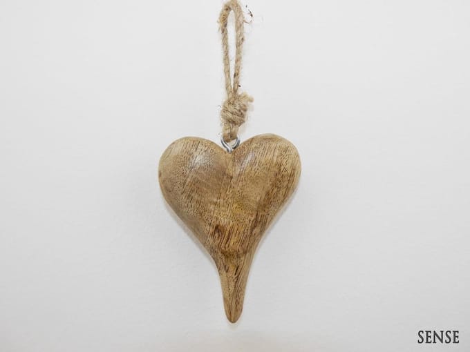 Houten hartje met touwtje- Hartje tafeldecoraie - ***2STUKS***