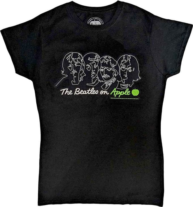 The Beatles - On Apple Dames T-shirt - M - Zwart