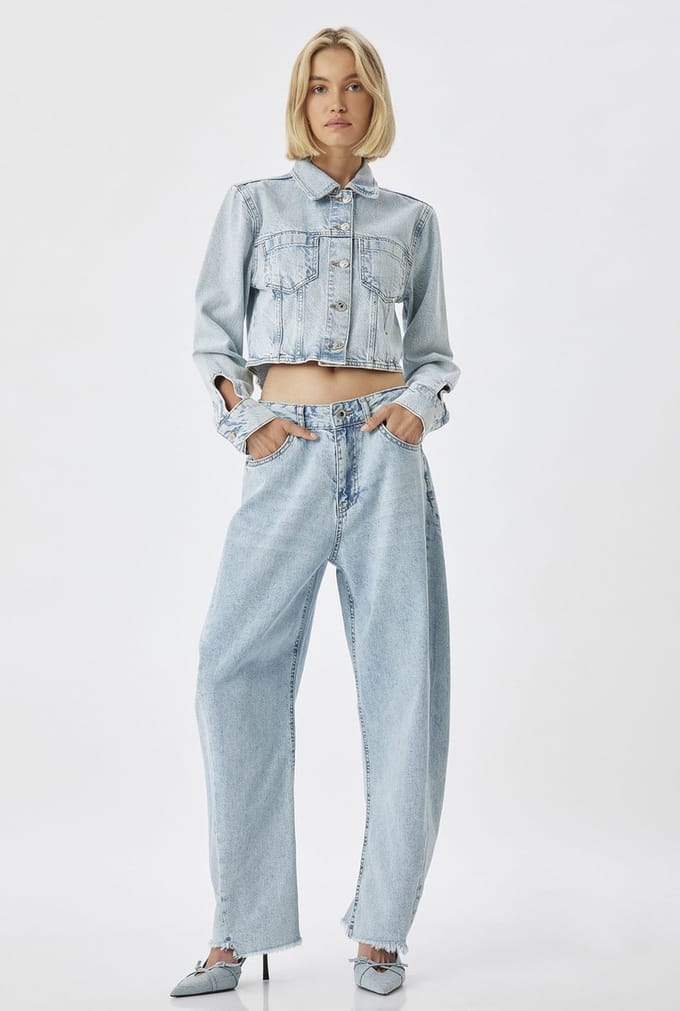 Hoge taille Ballonvorm Jeansbroek