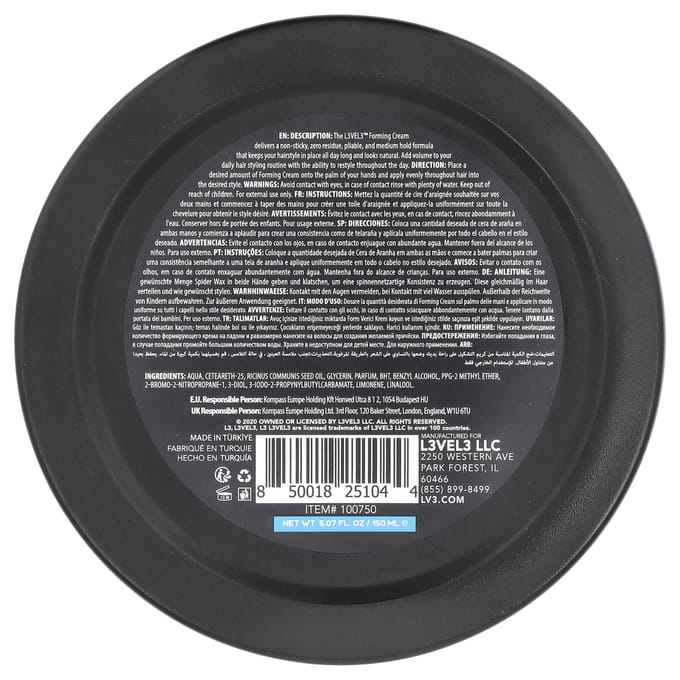 Niveau 3, Crème moussante, Brillance moyenne, 150 ml (150 ml) white