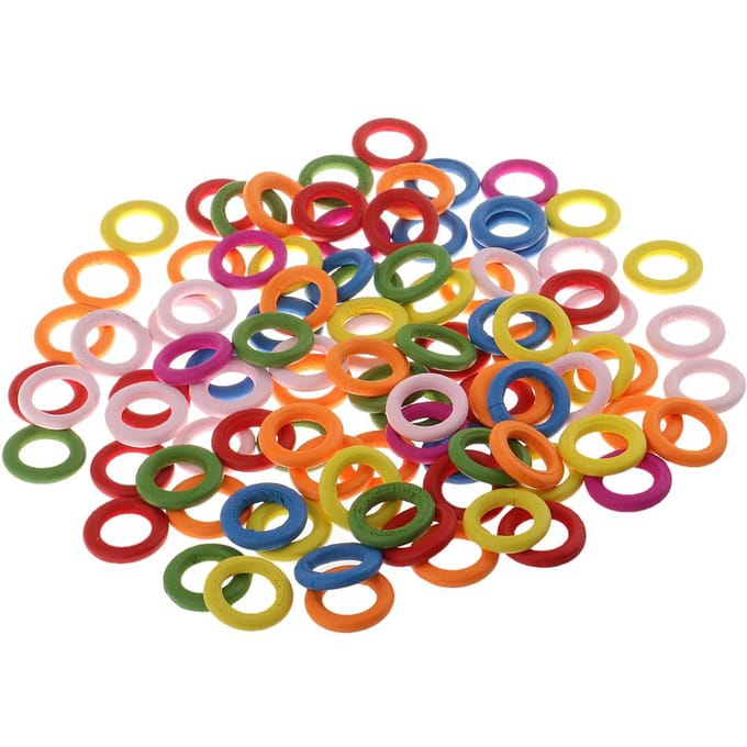 100 stuks diverse houten ringen lussen cirkelversieringen voor ambachten 20 mm 2cm gray