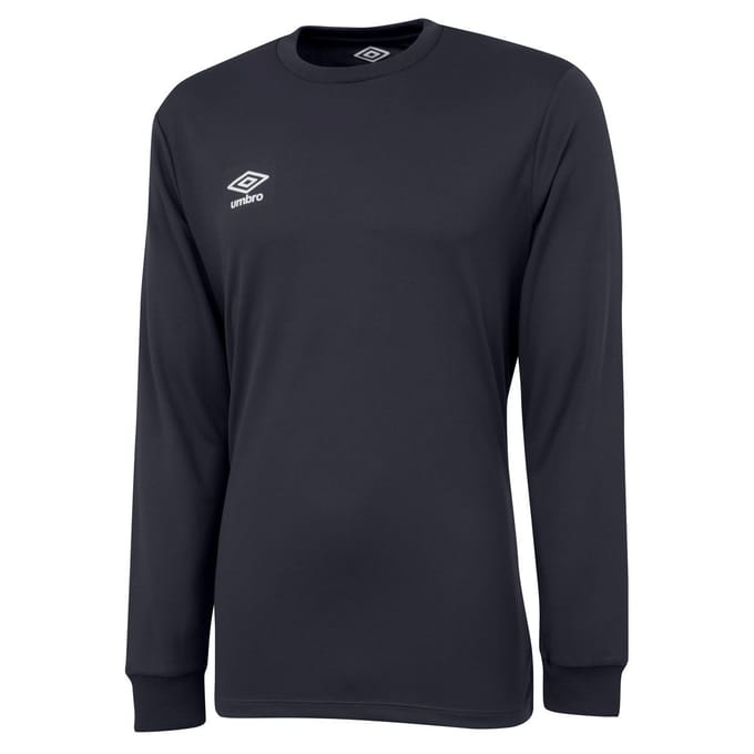 Umbro Heren Club Jersey met lange mouwen (Koolstof/Wit)