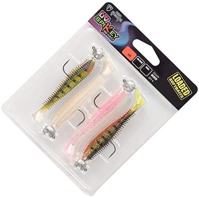 Spikey Shad 9cm 10g 3/0 Mixed UV Softbaits voor Vissen