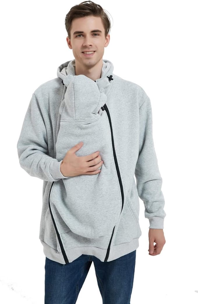 2-in-1 Draagjas voor Baby's en Volwassenen | Warme Fleece en Softshell Jas