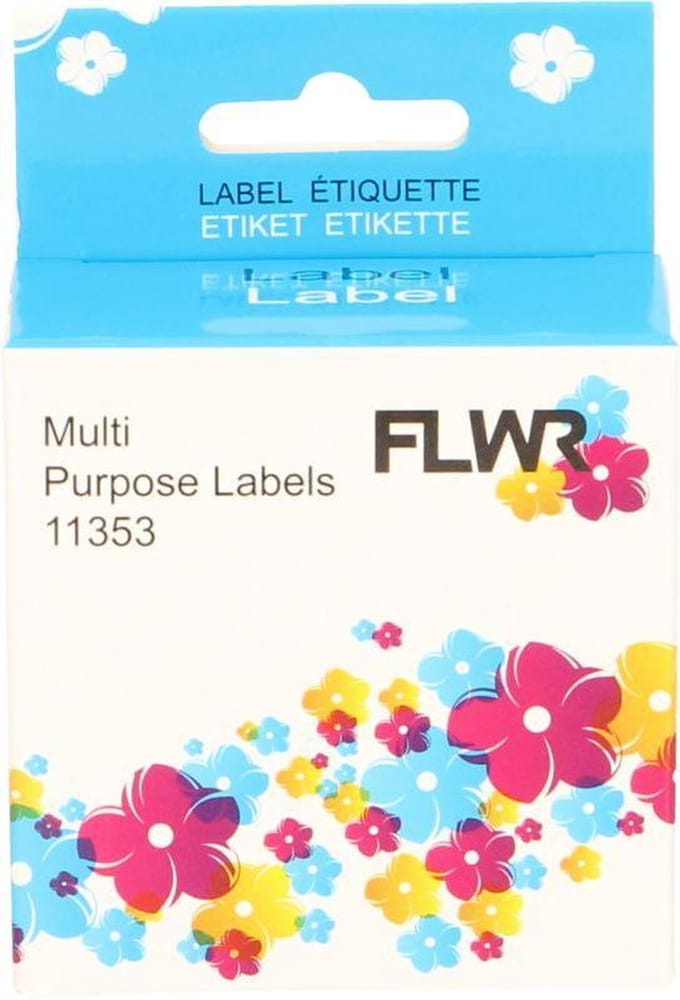 FLWR - Printetiket / 11353 / Wit - Geschikt voor Dymo