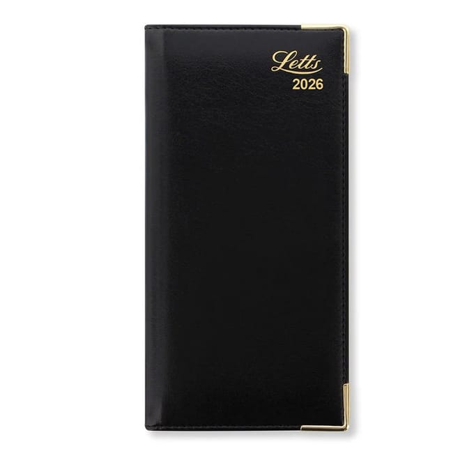 Letts of London Lexicon Slim Week to View Diary with Appointments 2026 Black