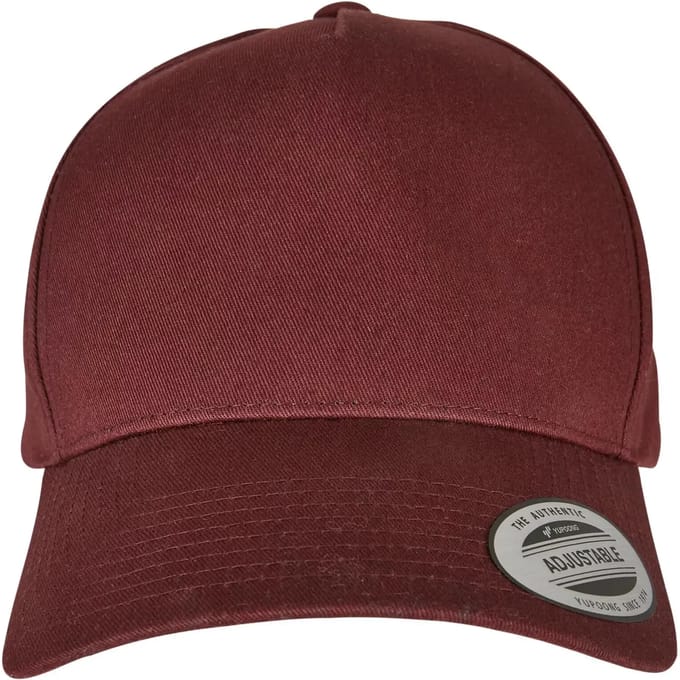 Flexfit - 5Panel Curved Classic Snapback Pet - Bordeaux rood