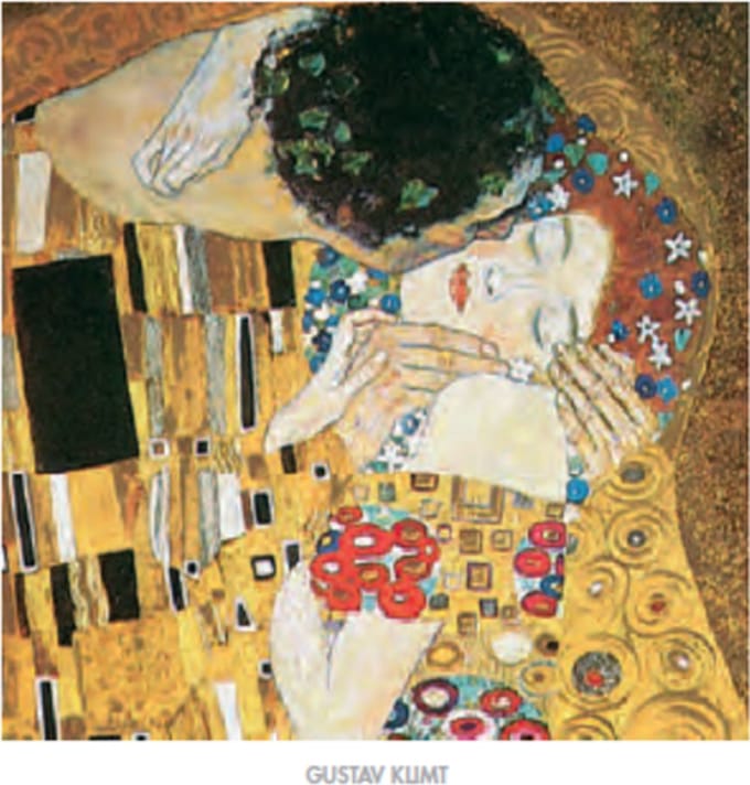 Gustav Klimt - De Kus - Kunstposter - 50x50 cm