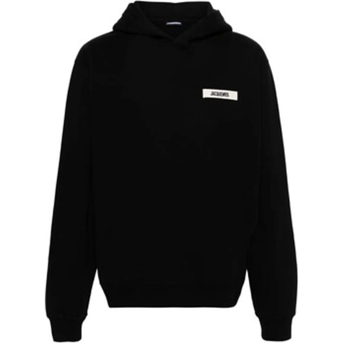 Capuchon sweaters Jacquemus LE HOODIE LE GROS GRAIN BLACK