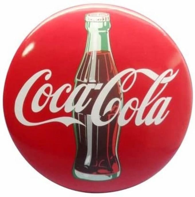 Coca-Cola Hars Contour Fles 3-D Button Bord