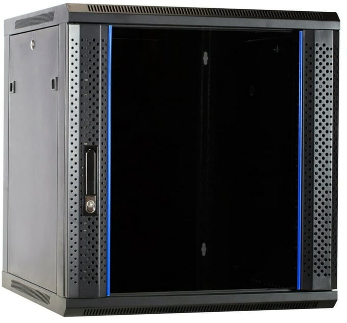 DSIT 12U wandkast ongemonteerd met glazen deur 600x600x635mm (BxDxH) - serverbehuizing - serverrack - serverkast - 19 inch