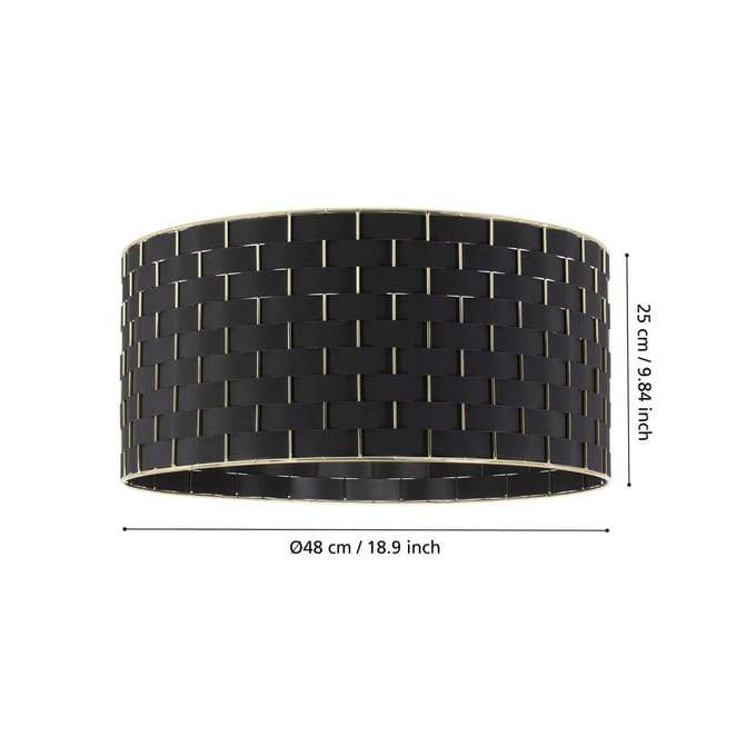 EGLO Marasales Plafondlamp - E27 - Ø 48 cm - Zwart|Geelkoper