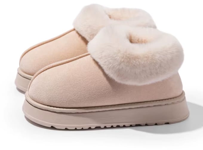 Warme Sloffen - Dames - Wit - Thuis en Buiten - Pantoffels - Mode