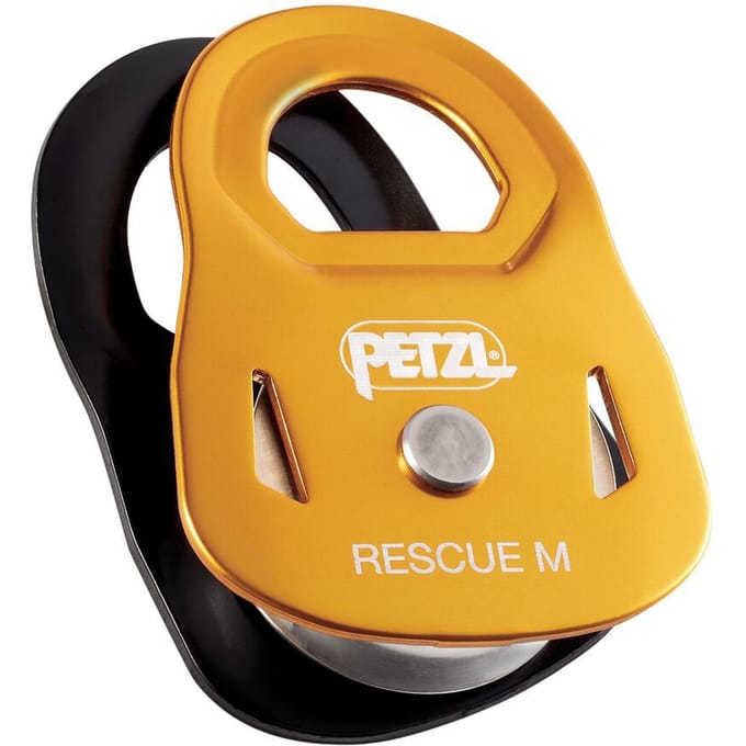 Petzl RESCUE M katrol geel – Zeer sterke en uiterst efficiënte reddingskatrol
