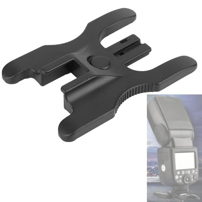 3-in-1 Dubbele Flitschoen Lamp Mount Houder Beugel voor Sony Nikon Canon Camera black