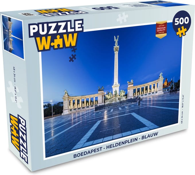 Puzzel Boedapest - Heldenplein - Blauw - Legpuzzel - Puzzel 500 stukjes