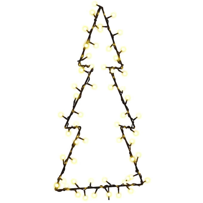 vidaXL - Kerstverlichting - kerstboom - silhouet - 80 - LEDs - warm - wit