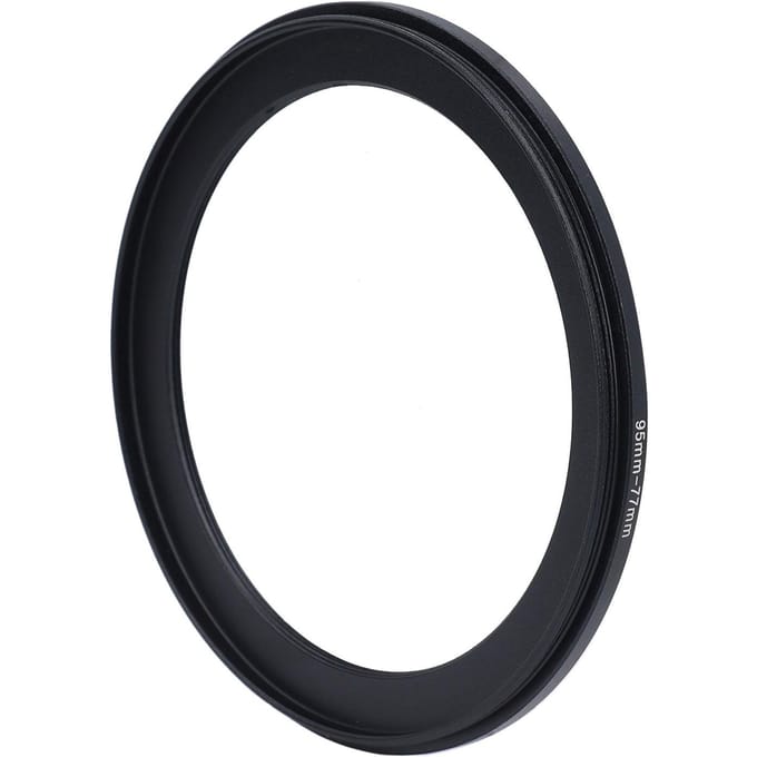 Lensadapterring 95 naar 77mm Aluminiumlegering Camera Lens Filter Adapterring voor Fotografie black