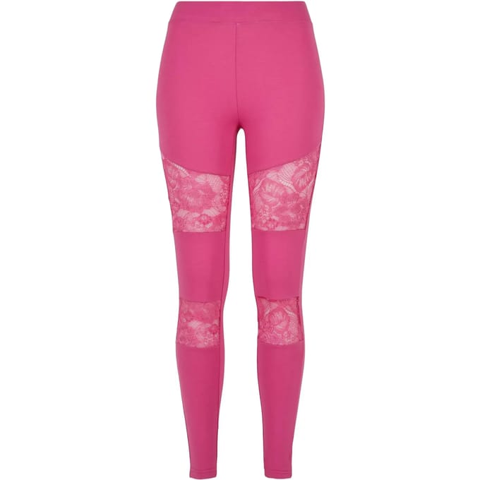 Urban Classics - Laces Inset Sportlegging - S - Paars
