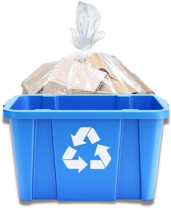 Vuilniszakken - Afvalzakken - Recycling - Extra sterk - 14 Gallon - Transparant