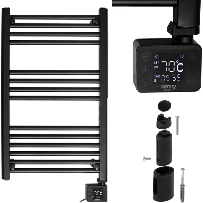 Elektrische verwarming Badkamer Wandladder LED-paneel 2 verwarmingsmodi Temperatuurregeling 14-bar timer